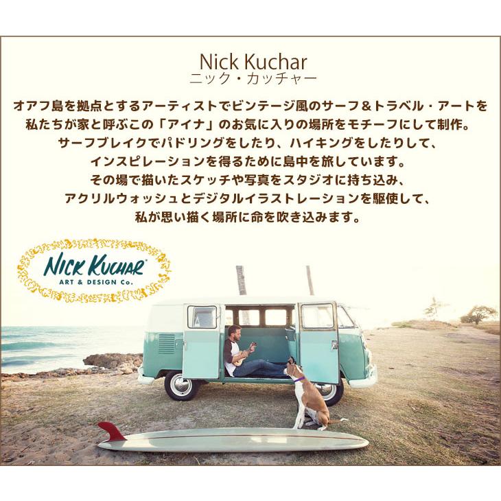 Nick Kuchar ニックカッチャー Kailua Beach Park Art Print Hawaii Travel Print