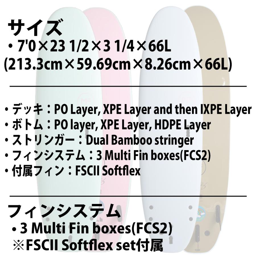 26 ミックファニングソフトボード DOUBLE RAINBOW SUPER SOFT ダブル