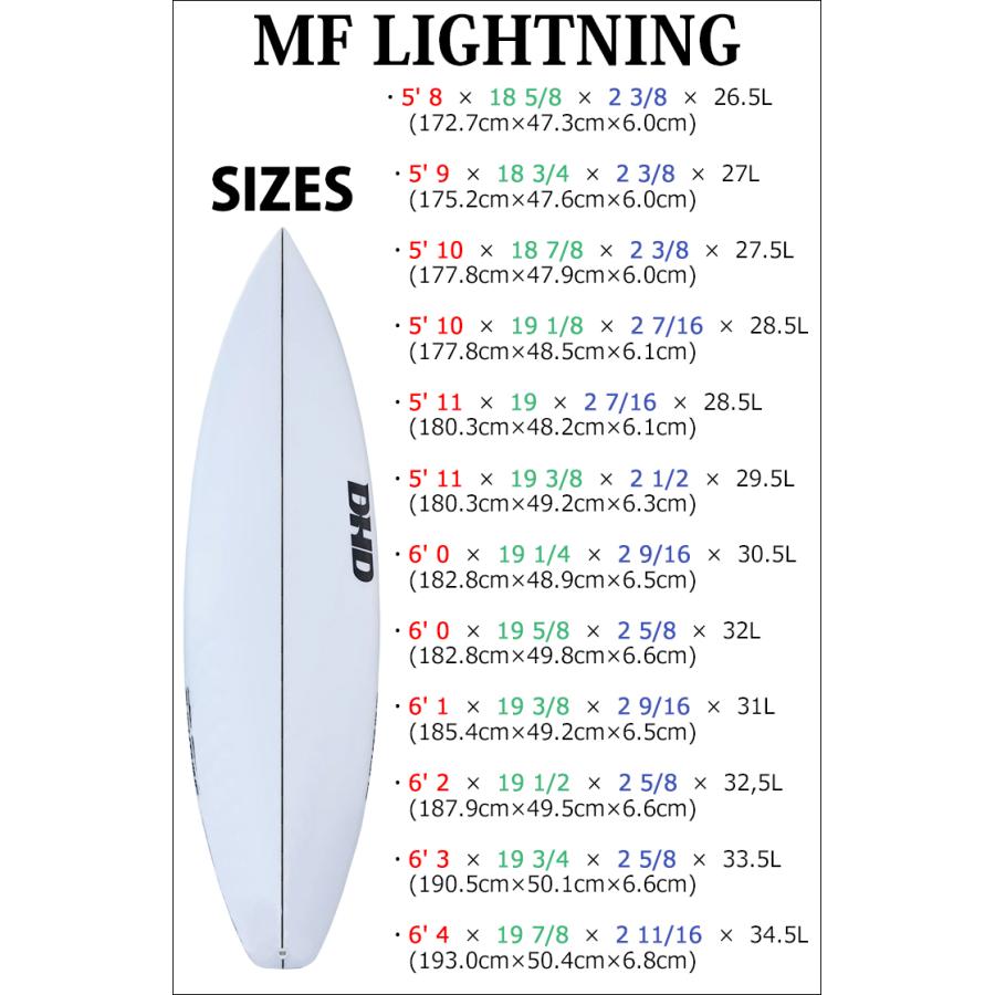 26 DHD サーフボード MF LIGHTNING ミックファニング ライトニング
