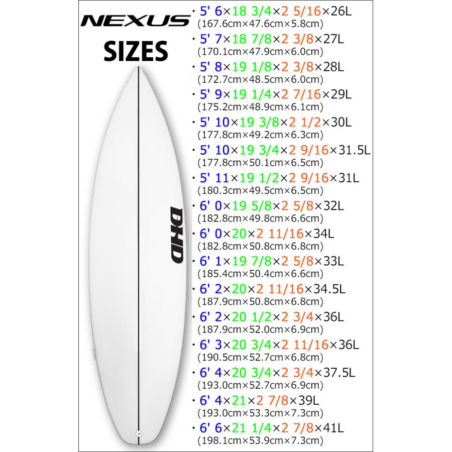 DHD サーフボード NEXUS ネクサス 5'6〜6'6 ショートボード 日本正規品
