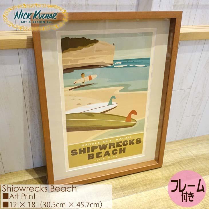 Nick Kuchar ニックカッチャー Shipwrecks Beach MATTED PRINTS Hawaii