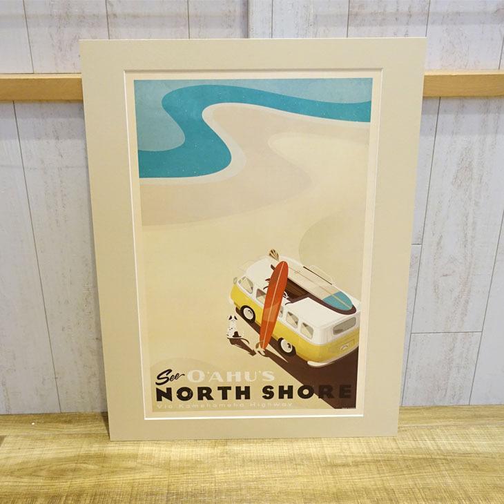 Nick Kuchar ニックカッチャー See Oahu's North Shore MATTED PRINTS