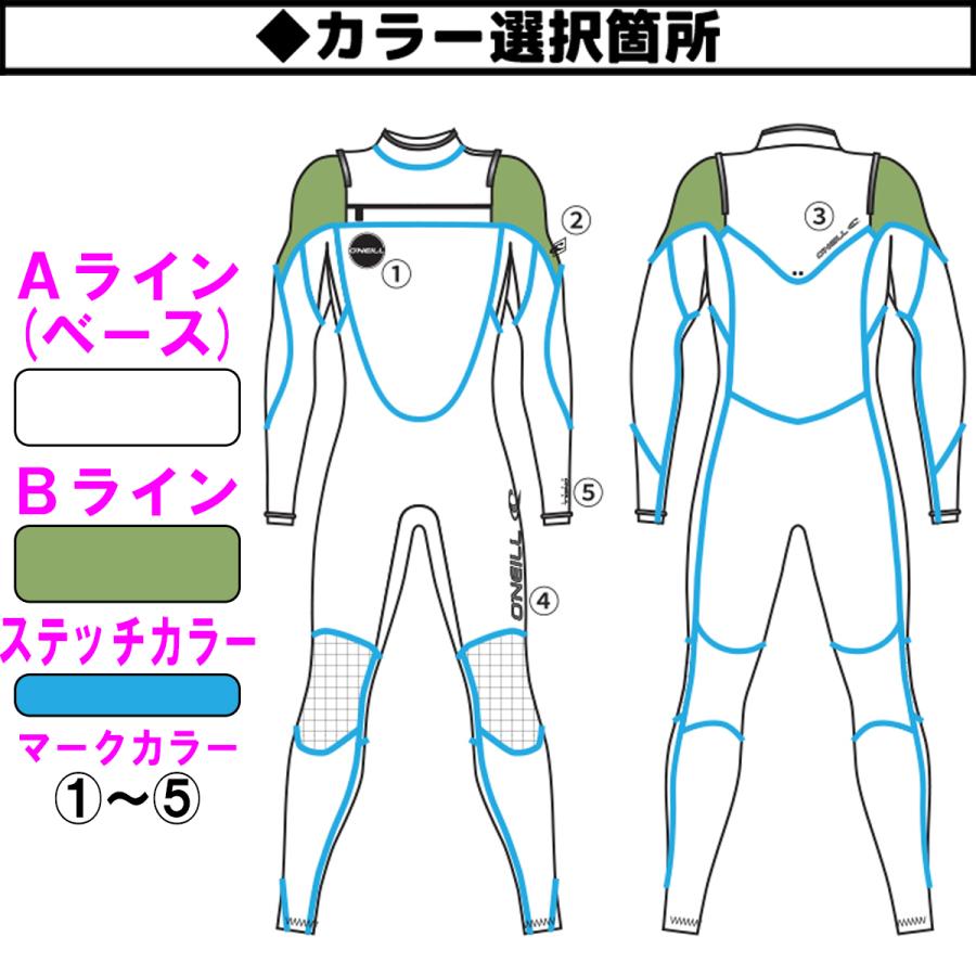 O'NEILL（オニール） 23 O'NEILL ロンスプ ウェットスーツ チェスト