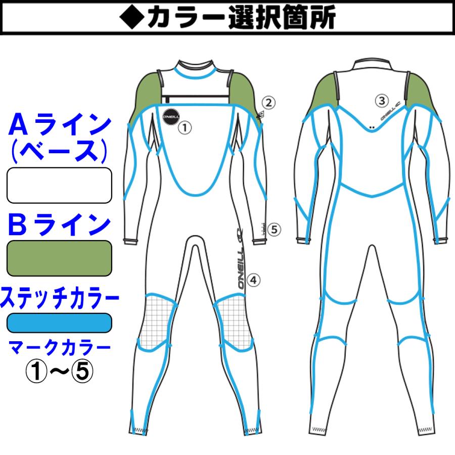 O'NEILL（オニール） 23 O'NEILL フルスーツ ウェットスーツ チェスト
