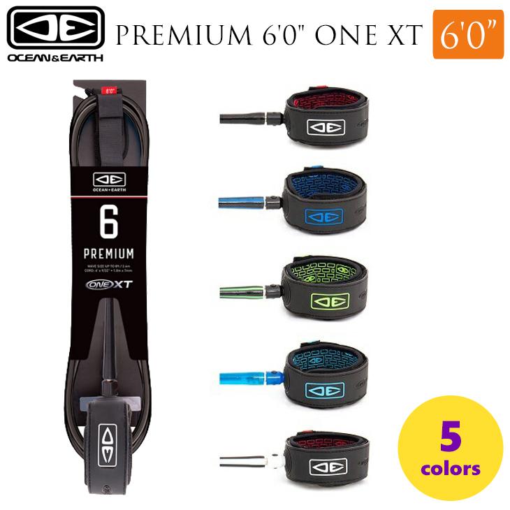6フィートコンプブラックオーシャンドアースリーシュコード リーシュコード 6ft サーフィン サーフボード OCEAN&EARTH