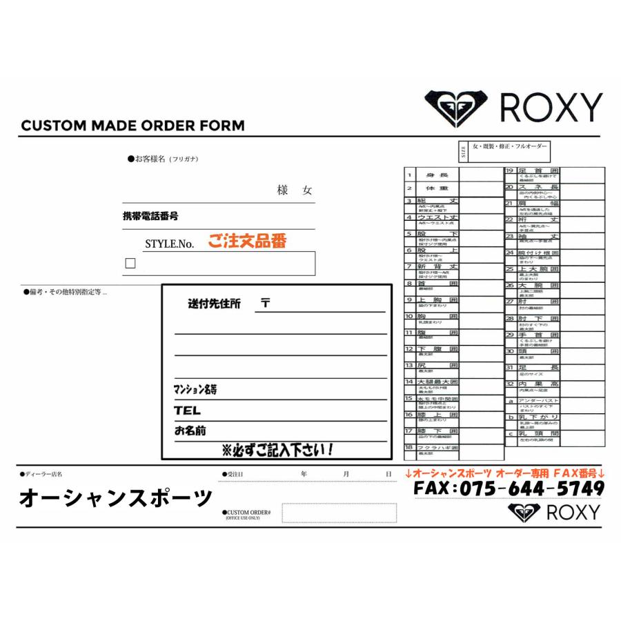 ROXY（ロキシー） 25-26 ROXY セミドライ ウエットスーツ カスタム