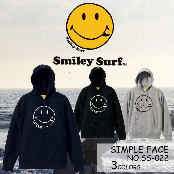 Smiley Surf スマイリーサーフ パーカー Simple Face シンプルフェイス トレーナー スウェット 12.7oz Super Heavy Weight Pull Parka 品番 SS-022｜stradiy