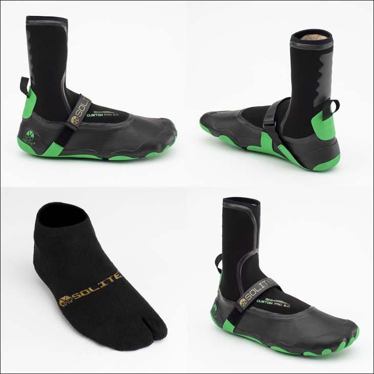 22-23 SOLITE ソライト 3MM CUSTOM PRO 2.0 カスタムプロ サーフブーツ 男女兼用 ユニセックス 3ミリ 冬用 裏起毛 ネオプレーン 足型形成 2022年/2023年 サーフィン用ブーツ 日本正規品 サーフブーツ 22-23 SOLITE ソライト 3mm CUSTOM PRO 2.0 カスタムプロ