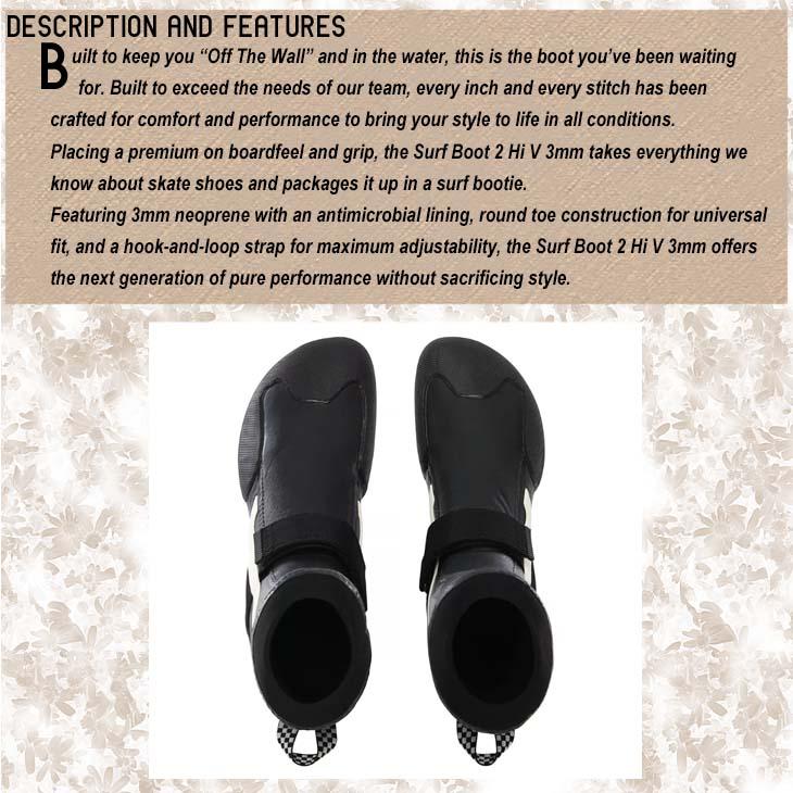 23-24 VANS バンズ サーフブーツ SURF BOOT 2 HI V 3MM ウィンター