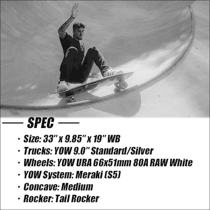 YOW（ヤウ） YOW SURF SKATE スケートボード MEDINA 33” TIE DYE