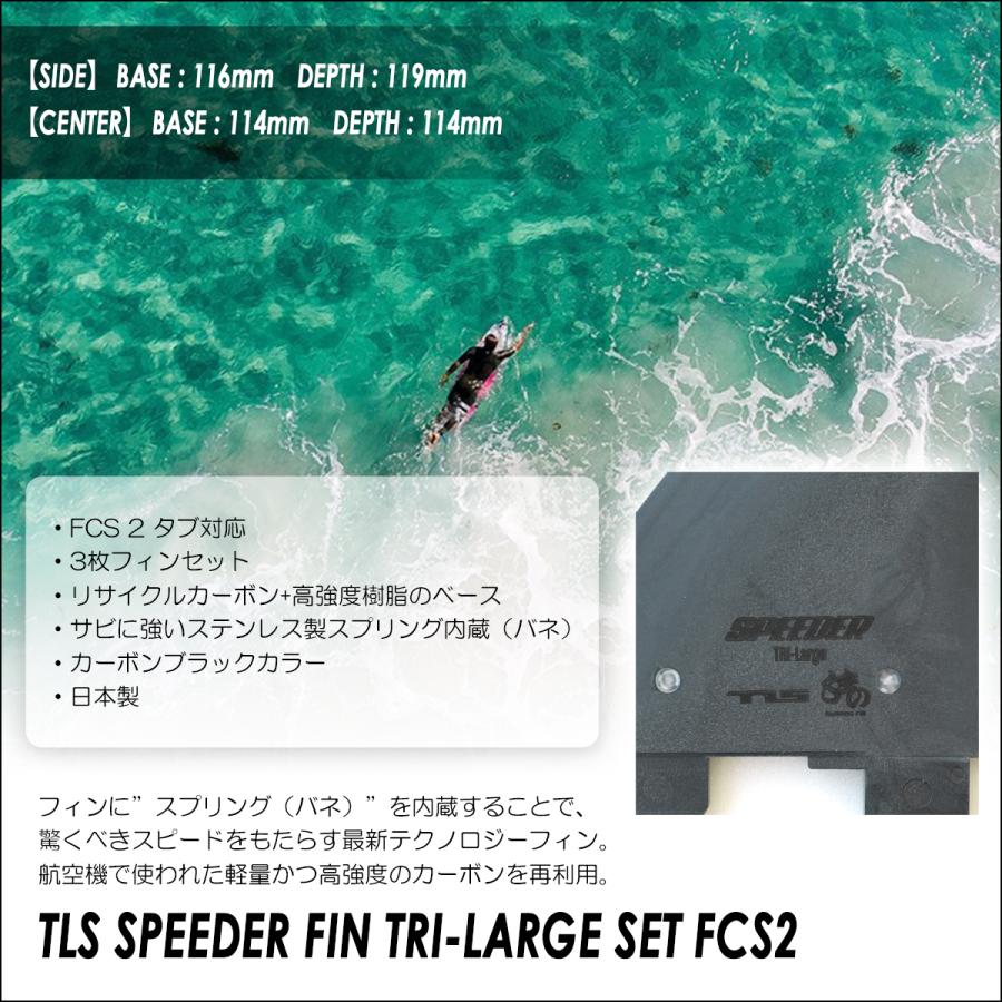 TLS FCS2 フィン スピーダー トライフィン スラスター 3fin 3