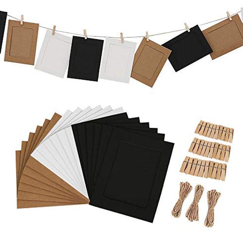 フォトフレーム 30枚セット ピクチャーフレーム 紙製 ペーパー 写真フレーム 写真ガーランド クリップと紐付き 壁掛け 展示ピクチャー 写 ストレージリク 通販 Yahoo ショッピング