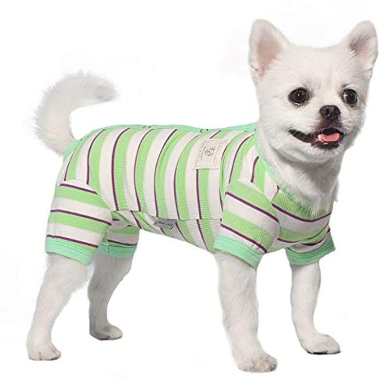 Tony Hoby 春夏用 男女別け 犬術後服服 4脚パジャマ 薄型 犬部屋着 明るいストライプ柄 室内用 コットン素材 着脱簡単 犬術後ウ 006 ストレージリク 通販 Yahoo ショッピング