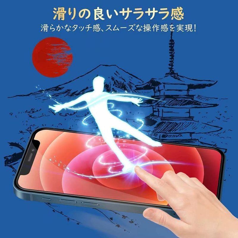 iPhone12 Pro Max ガラスフィルム ブルーライトカット 強化液晶保護フィルム 日本製素材旭硝子製超薄型/硬度9H/飛散防止/指  2017高い素材