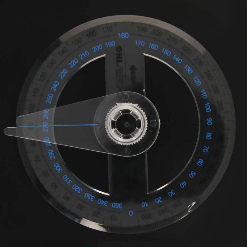 市場 Utoolmart 数学分度器 直径10cm 360度 アクリル分度器 分度器 全円分度器 プラスチック分度器 1個入り