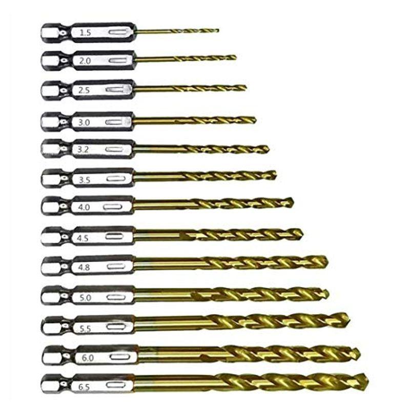六角軸 ドリル 13本セット ドリルビットセット ドリル刃セット 1 5mm 6 5mm ショートドリル Hss鋼 ステンレス用ハイス鋼 ストレージリク 通販 Yahoo ショッピング