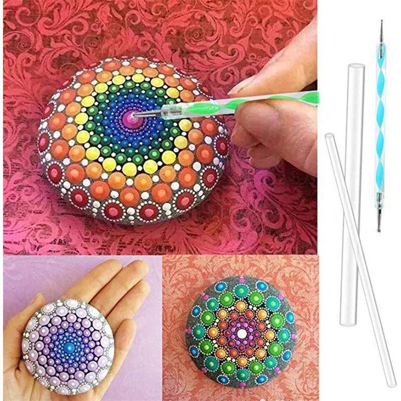 素晴らしい Kingsie ドット絵道具 13本セット マンダラドットツール 曼荼羅 ドットペン ドット棒 ドットアート マンダラロック絵画 キット Aynaelda Com