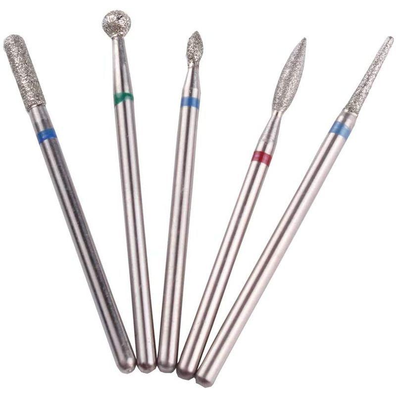 即納 最大半額 5本 ダイヤモンド ネイルマシーン用ネイル ドリルビット 爪 足の角質ケア キューティクルクリーン電気ファイルバフツール Pagamento Phbodontologia Com Br