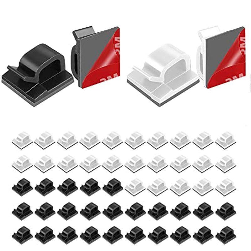 ケーブルクリップ コードクリップ 配線止め 強力粘着テープ付き ケーブルホルダー 収納 ケーブル固定具 テープ有り 車用 家庭用 事務室用 V5k2voygw6 Thinkactsolve My