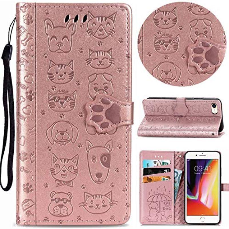 Yoking Iphone7 ケース 手帳型 猫 Iphone8 ケース 手帳型 かわいい 猫と犬 Iphone Se 第2世代 ケース 手 004 ストレージリク 通販 Yahoo ショッピング