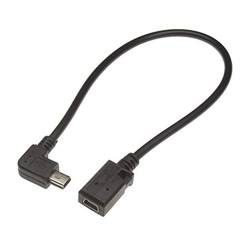 KAUMO mini USB 延長ケーブル L型 (左向き 27cm)｜strageriku