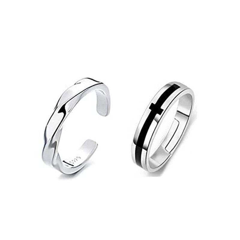 指輪 ファッションリング メンズ シルバー シンプル セット レディース アクセサリー ファッション 調節可能 スーツb ストレージリク 通販 Yahoo ショッピング