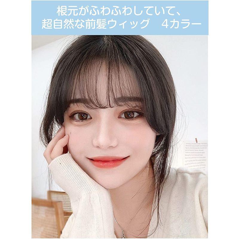 Allega 前髪ウィッグ かつら ウィッグ ダークブラウン ポイントウィッグ 仮装 日常 空気感自然 総手植 部分ウィッグ 消費税無し ウィッグ