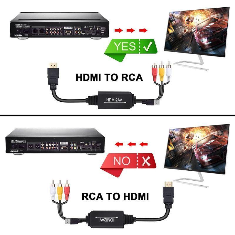 当店だけの限定モデル HDMI to RCA変換ケーブル AVコンバータデジタル 3RCA AV 変換ケーブル TV HDTV Xbox PC D  shipsctc.org