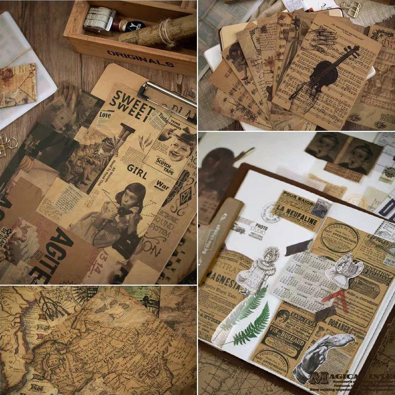 デザインペーパー コラージュ 素材紙 ラッピングペーパー 英字新聞紙 40枚入り レトロ 手帳 アンティーク カレンダー ラッピング ジャン ストレージリク 通販 Yahoo ショッピング
