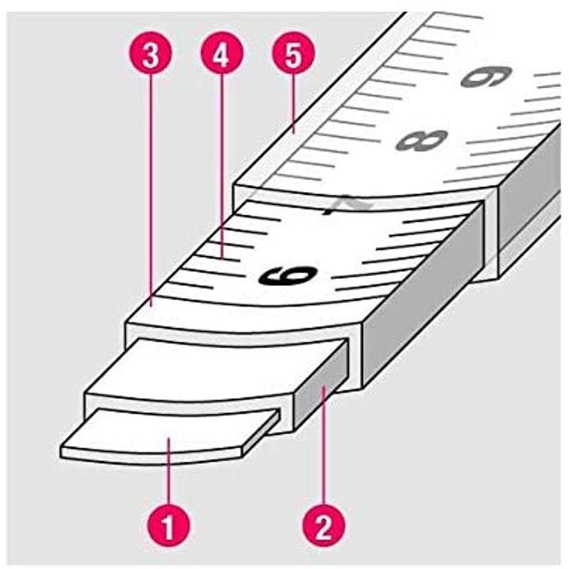 BMI ビーエムアイ 13mmx3m メジャー テープロック 縦方向計測 半径描画 内側 4つの機能付き｜strageriku｜02