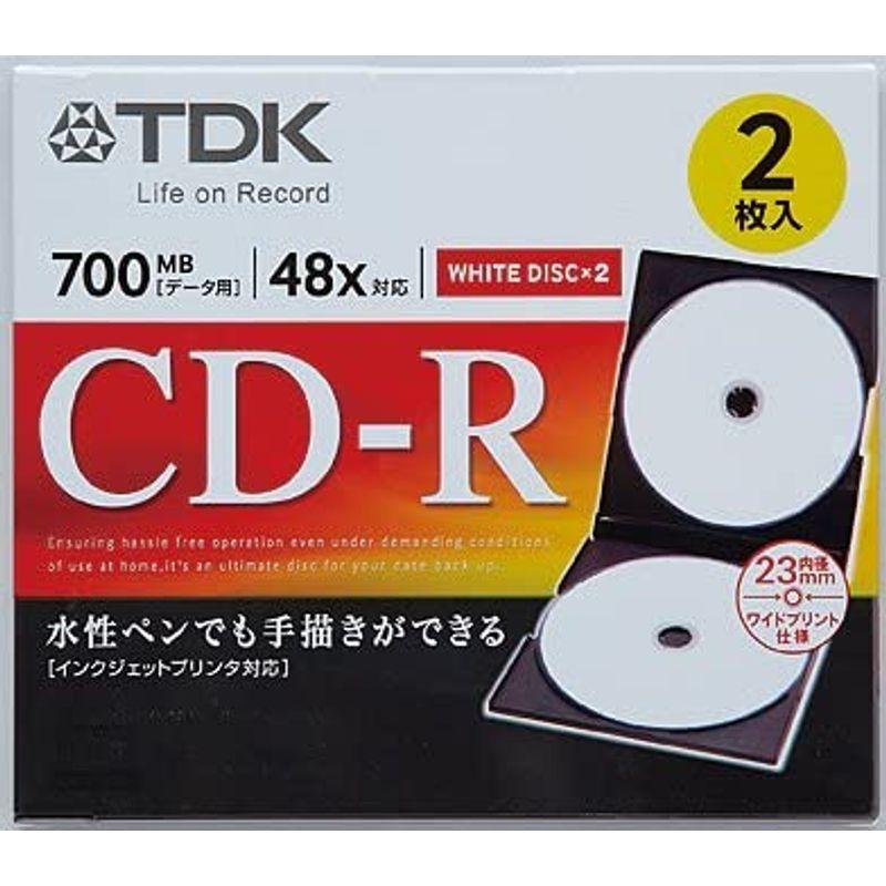 TDK CD-R80PWD2A-H データ用CD-R 2枚組 ホワイト｜strageriku｜02