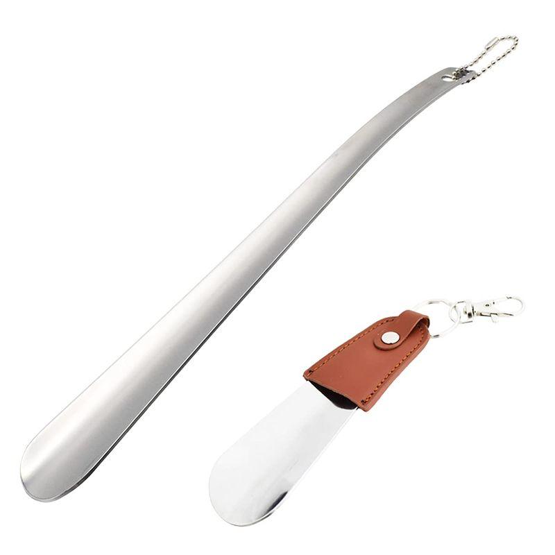 REXOWL 靴べら ロング と 携帯 ミニ のセット shoe horn くつすべり KB01 (ロング+携帯用/ブラウン) 2023020114030600146ストレージリク