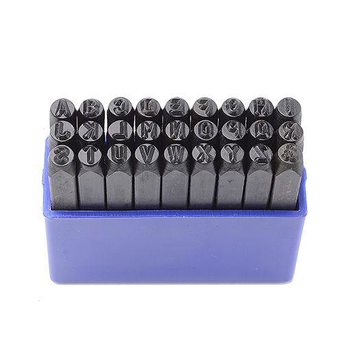在庫限り】レターポンチセット 27ピース 4mm STRAIGHT/19-274