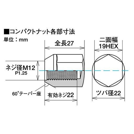 Kyo Ei 協永産業 ホイールナット コンパクトタイプ 16ピース M12 1 25 K103k 16p Straight 30 403 Kyo Ei 協永産業 整備工具のストレート 通販 Paypayモール