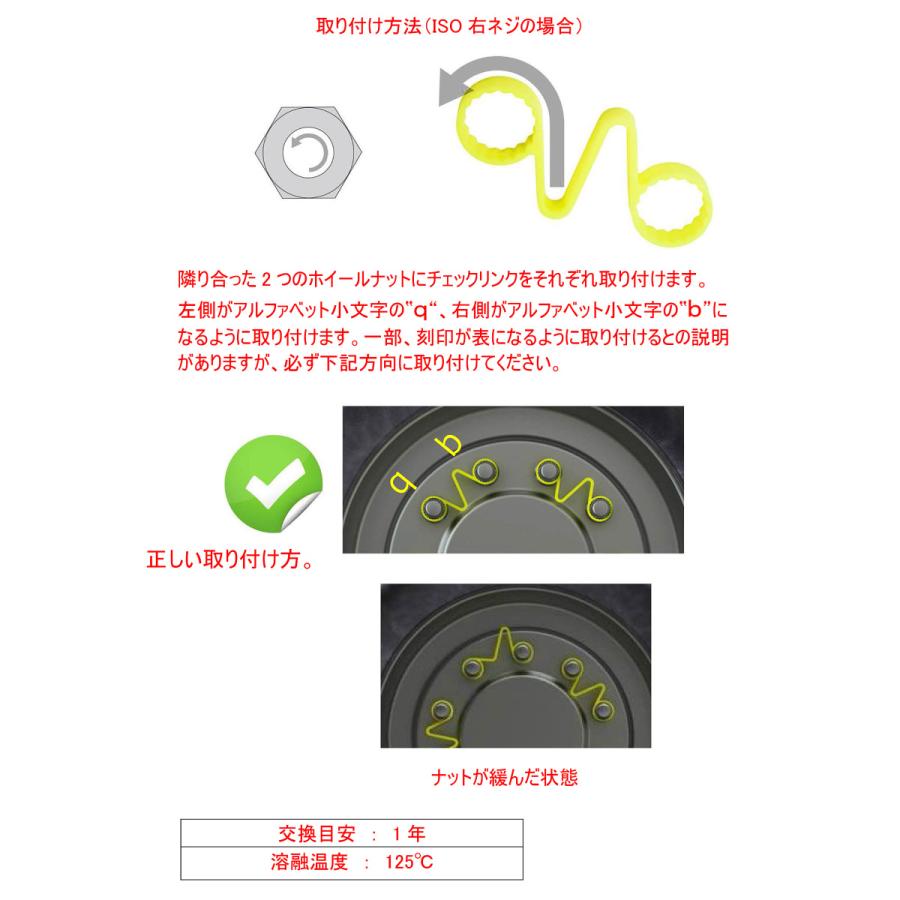 チェックリンク(ホイールナット緩みインジケーター) ISO用 33mm 5 