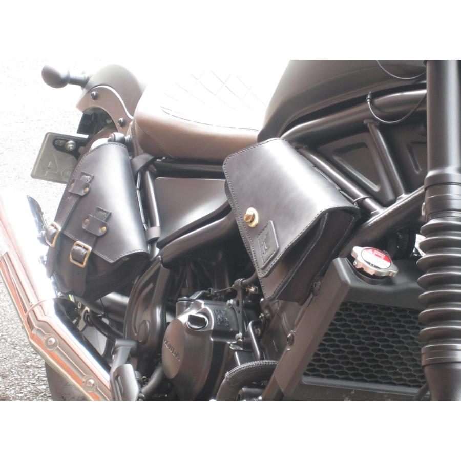 レブル250用　ストレイン製　本革サイドバッグ4点セット レブル250用ストレイン製本革サイドバッグ4点セット