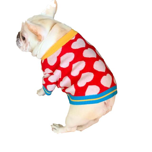 ラブリー ハート セーター フレンチブルドッグ パグ 中型犬 小型犬 犬