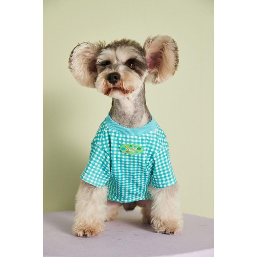 ドッグウェア Tシャツ ギンガムチェック 春夏 秋冬 犬服 小型犬 大型犬