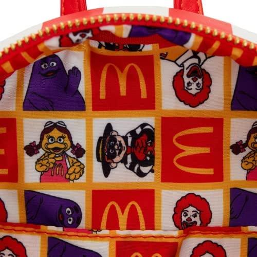 McDonald's マクドナルド Loungefly ロナルド ミニバックパック アメリカン 輸入雑貨 USA Ronald McDonald Double Strap Mini Backpack｜strangely｜03