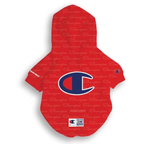 Champion hoodie repeat logo sale