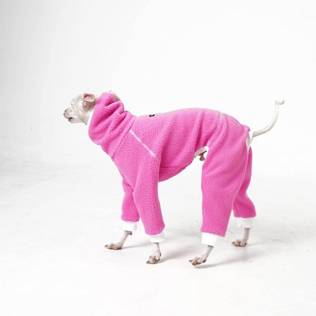 イタグレ　エコファーロンパース　犬服　ドッグウェア hosh イタグレ レーサー フリース ロンパース 犬 服 インポート ドッグ