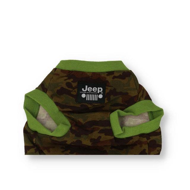 犬服 Tシャツ Jeep(R) フライスロゴ 迷彩 スウェット ペット服