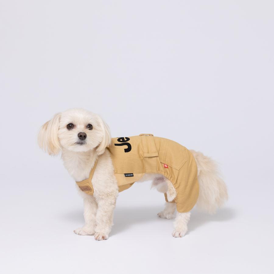 犬服 オーバーオール Jeep(R) カーキ ベージュ ペット服 ダックス