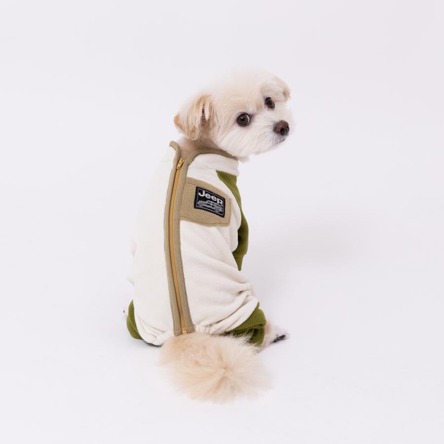 XXS-Lサイズ】犬服 トレーナー Jeep(R) ジップ フリース ロンパース
