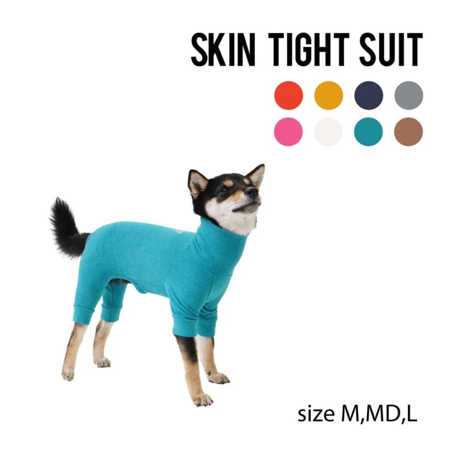 【M-Lサイズ】 MANDARINE BROTHERS マンダリンブラザーズ  スキンタイト スーツ ロンパース 犬 猫 無地 毛抜け防止 SKIN TIGHT SUIT｜strangely