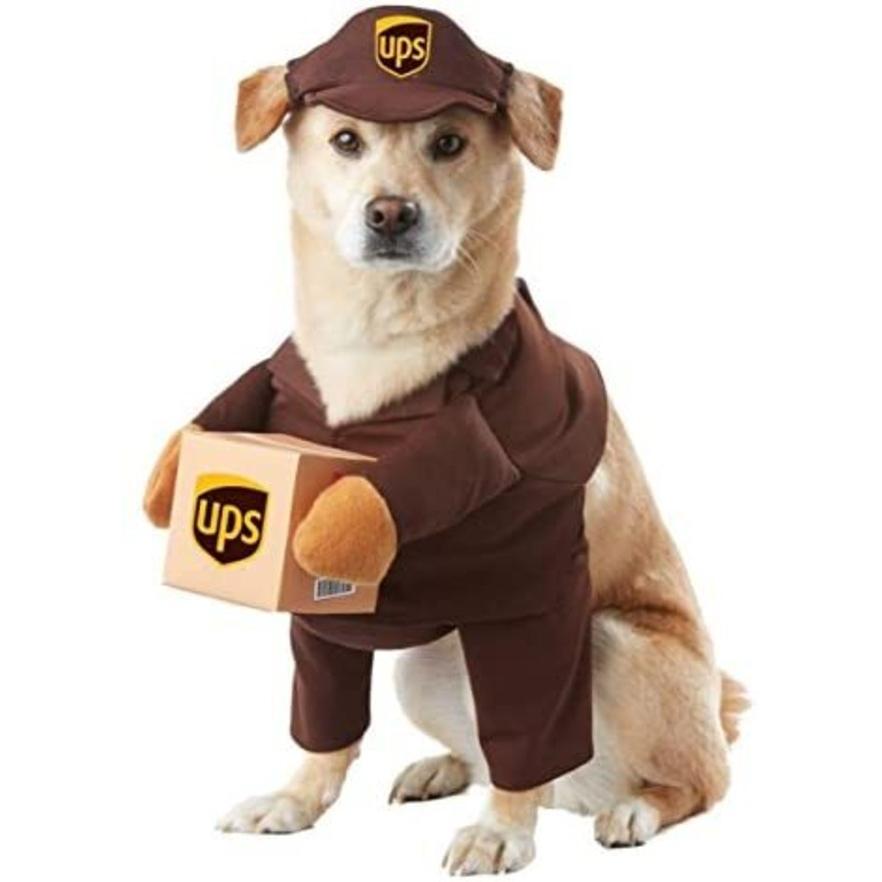 UPS アメリカ デリバリー コスチューム 宅急便 大型犬 中型犬 小型犬 犬服 ハロウィーン ドッグウェア ペットウェア Delivery Dog Costume