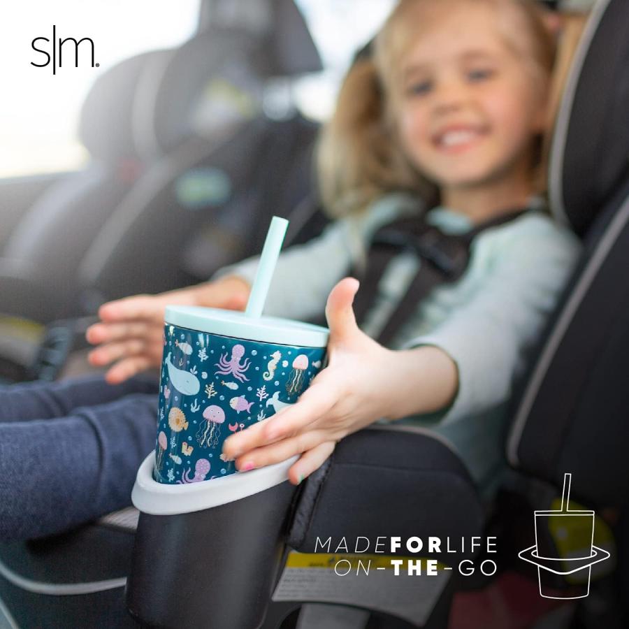 シンプルモダン ステンレスタンブラー キッズ ストロー付き 子供用 保温 保冷 ホットドリンク コールドドリンク Simple Modern Kids Classic Tumbler - 12oz_17