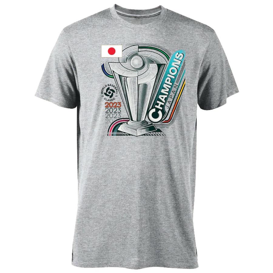 海外取寄 WBC 侍ジャパン 優勝記念 Tシャツ 2023 World Baseball Classic Champions Tri-Blend T-Shirt Gray Japan 日本代表 |  | 01