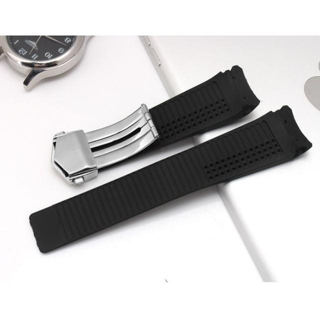 タグホイヤー カレラ 純正Dバックル＆純正ラバーベルト セット