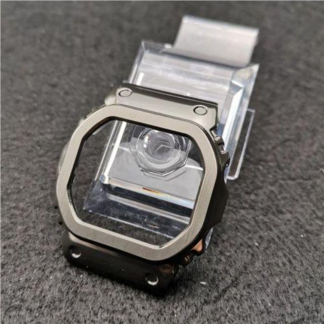 G-SHOCKカスタム用 互換汎用品 316Lステンレス ケースベルトセット DW-5600 GW-M5610 G-5600 G-5000 メタリックグレー｜strap24jp｜05